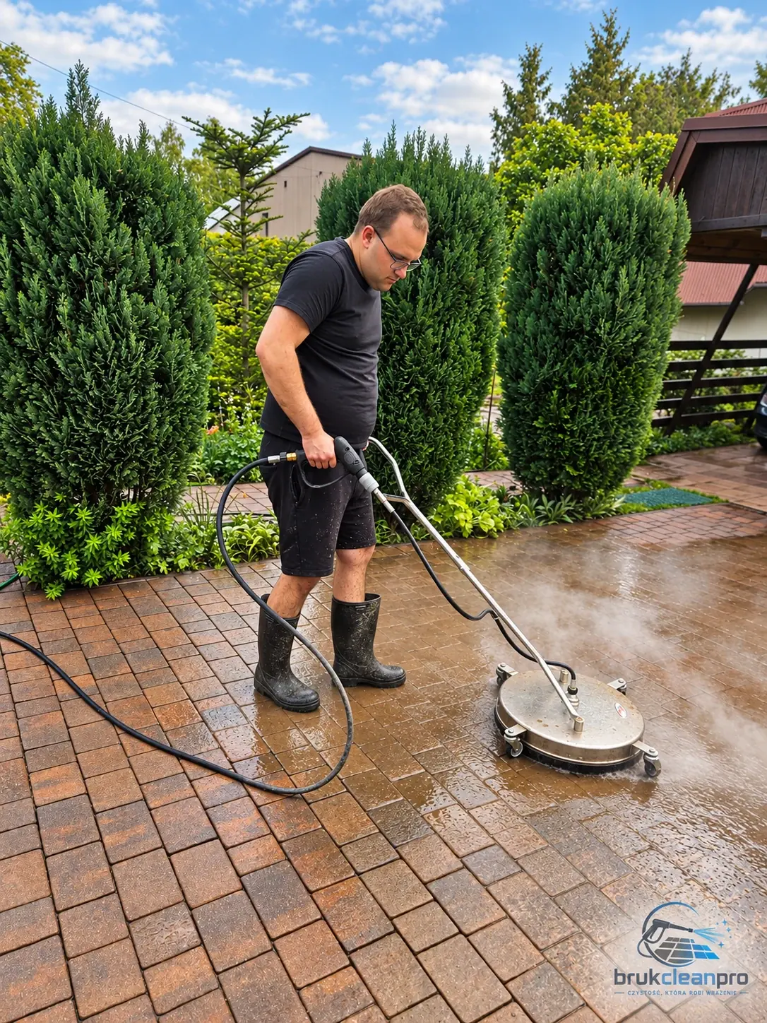 Czyszczenie kostki brukowej Bruk Clean Pro